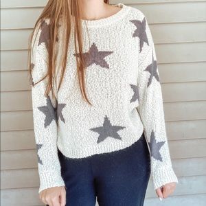 S Small Newbury Kustom Cream and Blue Star Sweater